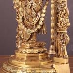 Large Brass Tirupati Balaji with Hanuman & Garuda | 22" Divine Masterpiece | 15kg Thiruvachi Prabhavali Frame | Sacred Temple Art | Jaipurio